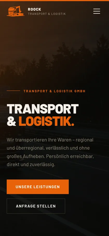Dieselbe Website auf dem Smartphone